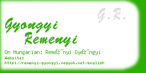 gyongyi remenyi business card